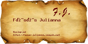 Fésüs Julianna névjegykártya