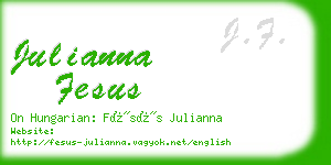 julianna fesus business card
